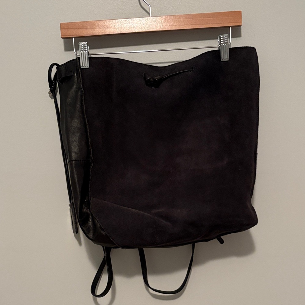 Elegant Black Leather Backpack